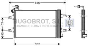 Bugobrot 62SA5007 - CONDENSADOR SEAT IBIZA,POLO/SKODA