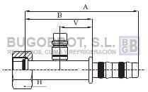 Bugobrot 6522542 - RACOR TUB. FRIGOSTAR X12 RECTO