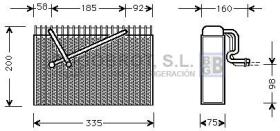 Bugobrot 70OLV299 - BATERIA EVAPORADORA PARA OPEL