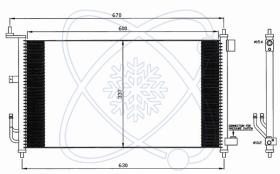 ElectroAuto 30W0036 - CONDENSADOR A/C->EQUIPO ORIGINAL NI
