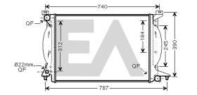 ElectroAuto 31R02052 - RADIADOR->APLICACION ORIGINAL AUDI
