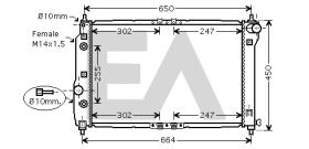 ElectroAuto 31R20049 - RADIADOR->APLICACION ORIGINAL CHEVR