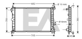 ElectroAuto 31R22075 - RADIADOR AGUA FORD