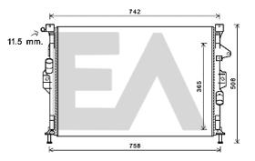 ElectroAuto 31R22095 - RADIADOR->APLICACION ORIGINAL FORD