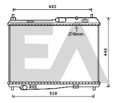 ElectroAuto 31R22100 - RADIADOR->APLICACION ORIGINAL FORD