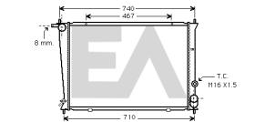 ElectroAuto 31R28018 - RADIADOR->APLICACION ORIGINAL HYUND