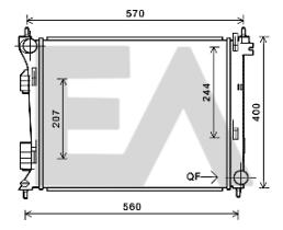 ElectroAuto 31R28080 - RADIADOR->APLICACION ORIGINAL HYUND