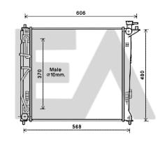ElectroAuto 31R28082 - RADIADOR->APLICACION ORIGINAL HYUND