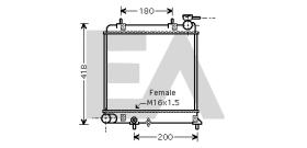 ElectroAuto 31R28135 - RADIADOR->APLICACION ORIGINAL HYUND