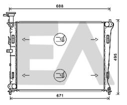 ElectroAuto 31R36062 - RADIADOR->APLICACION ORIGINAL KIA