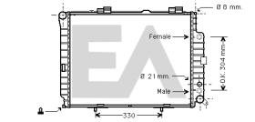 ElectroAuto 31R50136 - RADIADOR->APLICACION ORIGINAL MERCE