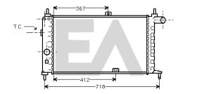 ElectroAuto 31R54037 - RADIADOR->APLICACION ORIGINAL OPEL