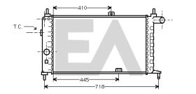 ElectroAuto 31R54039 - RADIADOR->APLICACION ORIGINAL OPEL