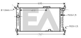 ElectroAuto 31R54059 - RADIADOR AGUA VAUXHALL