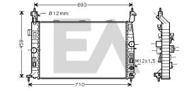 ElectroAuto 31R54215 - RADIADOR->APLICACION ORIGINAL OPEL
