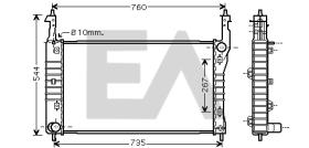 ElectroAuto 31R54216 - RADIADOR->APLICACION ORIGINAL CHEVR