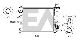 ElectroAuto 31R55028 - RADIADOR->APLICACION ORIGINAL PEUGE