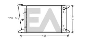 ElectroAuto 31R77023 - RADIADOR->APLICACION ORIGINAL VOLKS