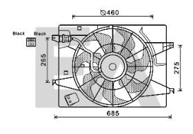 ElectroAuto 33V28033 - VENTILADOR->APLICACION ORIGINAL HYU