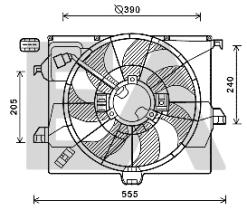 ElectroAuto 33V28042 - VENTILADOR->APLICACION ORIGINAL HYU