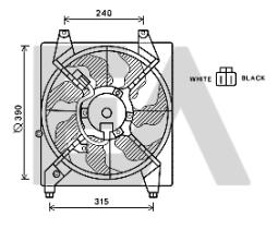 ElectroAuto 33V28043 - VENTILADOR->APLICACION ORIGINAL HYU