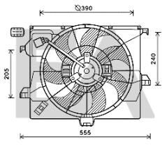 ElectroAuto 33V28045 - VENTILADOR->APLICACION ORIGINAL HYU