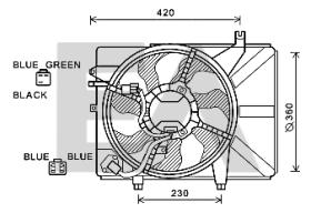 ElectroAuto 33V28048 - VENTILADOR->APLICACION ORIGINAL HYU