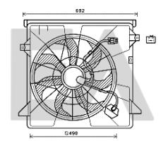 ElectroAuto 33V28053 - VENTILADOR->APLICACION ORIGINAL HYU