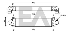 ElectroAuto 36A78002 - INTERCOOLER->APLICACION ORIGINAL VO
