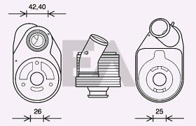 ElectroAuto 37G25006 - RADIADOR ACEITE->APLICACION ORIGINA