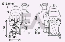 ElectroAuto 37G54013 - RADIADOR ACEITE VAUXHALL