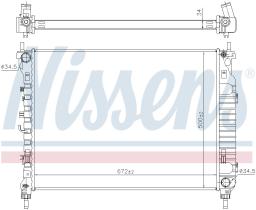 Nissens 606255 - RADIADOR CHEVROLET CAPTIVA(C100.C14