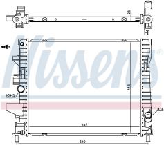 Nissens 606446 - RADIADOR FORD FOCUS III(CB8.CEW)(11