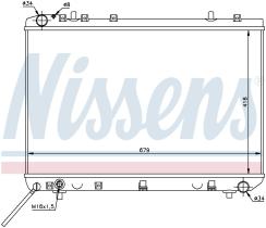 Nissens 61668 - RADIADOR DAEWOO MUSSO(FJ)(95-)2.9 D