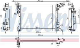 Nissens 617876 - RADIADOR FIAT 500 L(12-)1.4 I