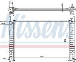 Nissens 62027A - RADIADOR FORD FUSION(CBK)(02-)1.4 T