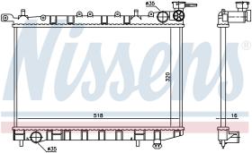 Nissens 62974 - RADIADOR NISSAN ALMERA(N15)(95-)1.4