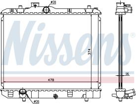 Nissens 630707 - RADIADOR SUZUKI SPLASH(08-)1.0 I