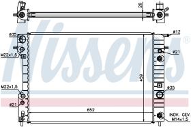 Nissens 63073A - RADIADOR CADILLAC CATERA(97-)3.0 I