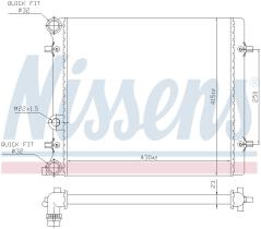 Nissens 641011 - RADIADOR SEAT LEON(1M1)(99-)1.4 I 1