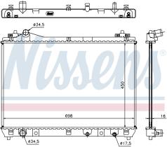 Nissens 64201 - RADIADOR SUZUKI GRAND VITARA / ESCU