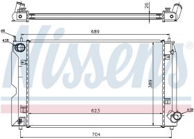 Nissens 64647A - RADIADOR TOYOTA AVENSIS(T25#)(03-)2