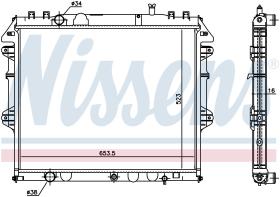 Nissens 646849 - RADIADOR TOYOTA HI-LUX VI (N140, N1