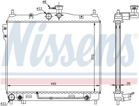 Nissens 67487 - RADIADOR HYUNDAI GETZ(TB)(02-)1.6 I