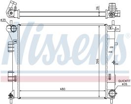 Nissens 67607 - RADIADOR HYUNDAI ELANTRA(MD/UD)(10-
