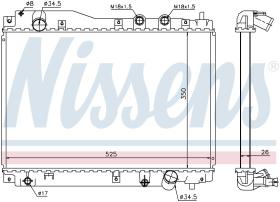 Nissens 68109 - RADIADOR HONDA CIVIC  VII(EM.EP.ES.