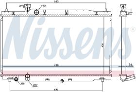Nissens 681386 - RADIADOR HONDA CR-V(RE)(06-)2.0 I 1