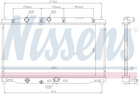 Nissens 681409 - RADIADOR HONDA CIVIC IX(FK)3-5 DOOR