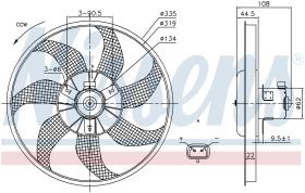 Nissens 85781 - VENTILADOR OPEL CORSA C(00-)1.2 I 1