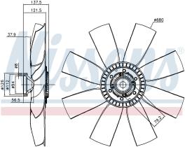 Nissens 86147 - VENTILADOR CLUTCH VOLVO FM-12(98-)3